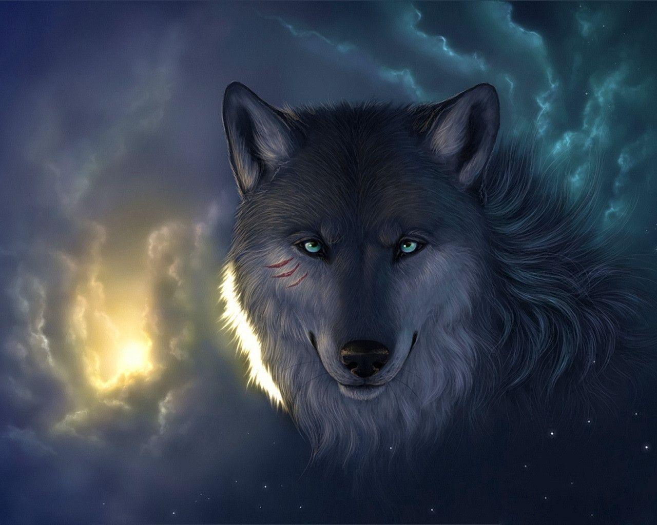 Cool Wolf Background 10818 HD Wallpaper in Animals