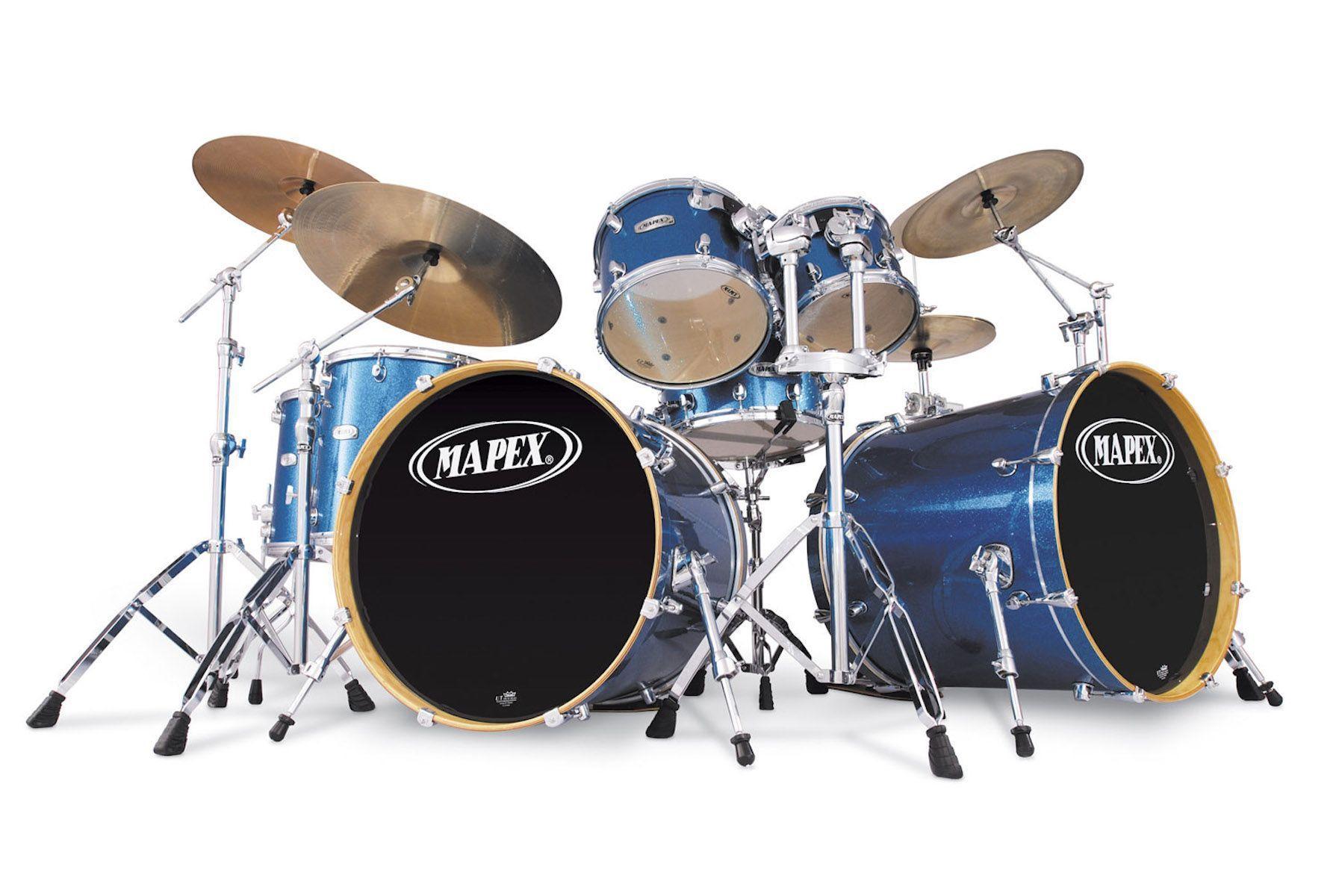 Drum Set Mapex Blue HD Wallpaper