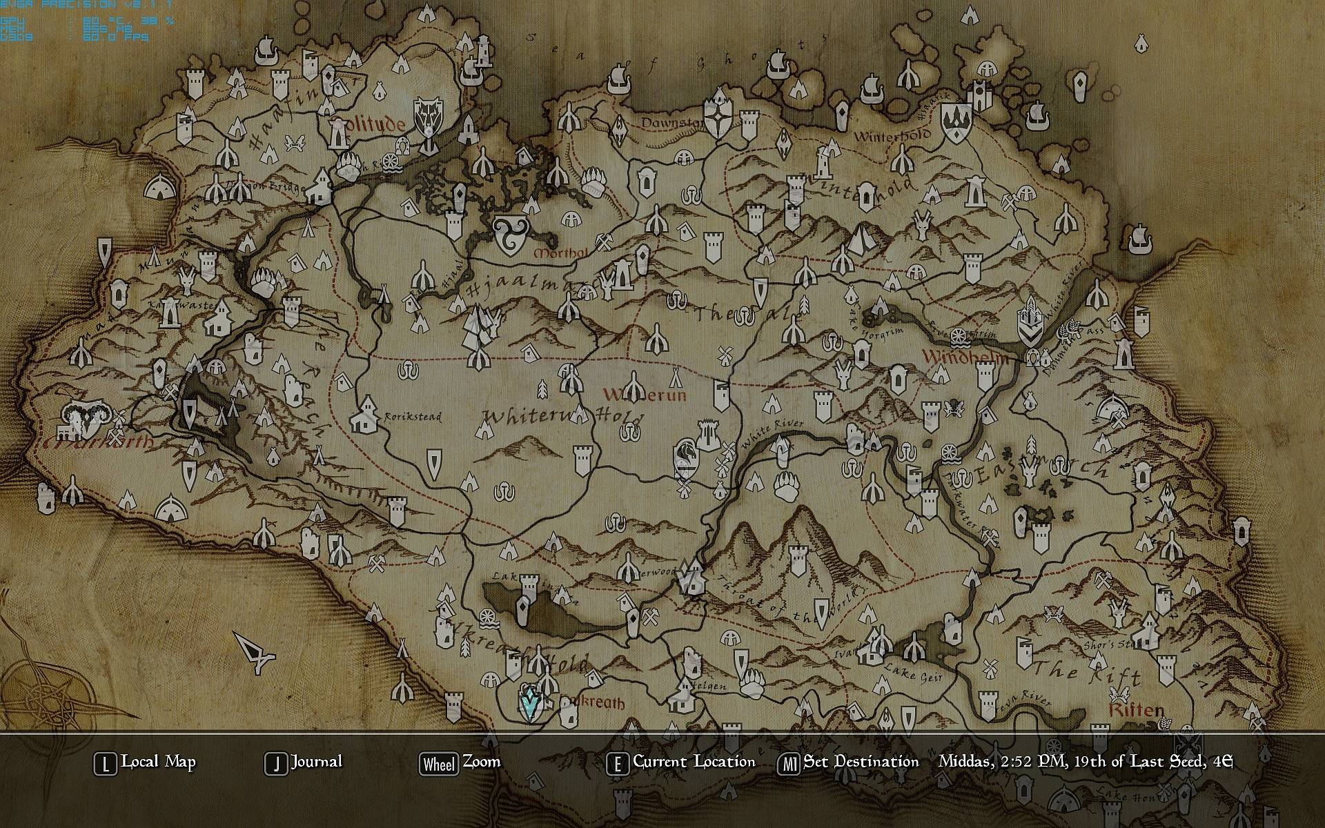Paper Map with Height at Skyrim Nexus and community