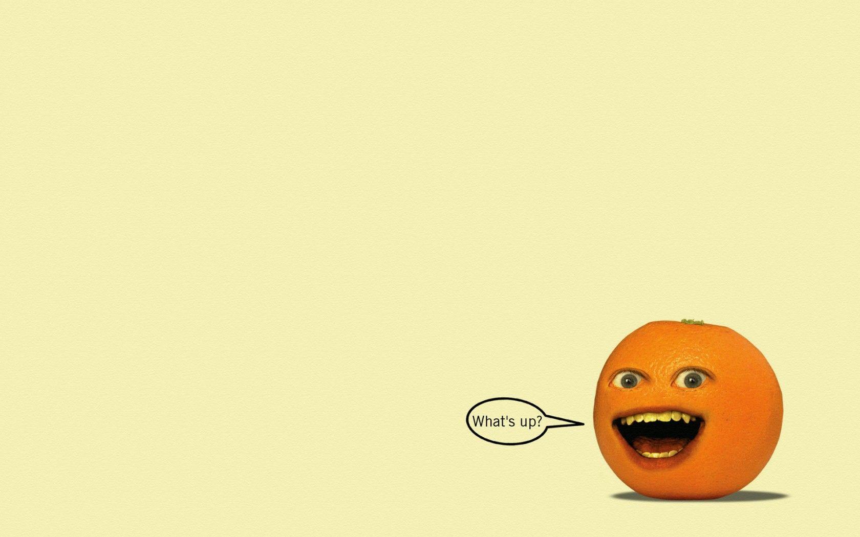 Download wallpaper The Annoying Orange, inscription, view
