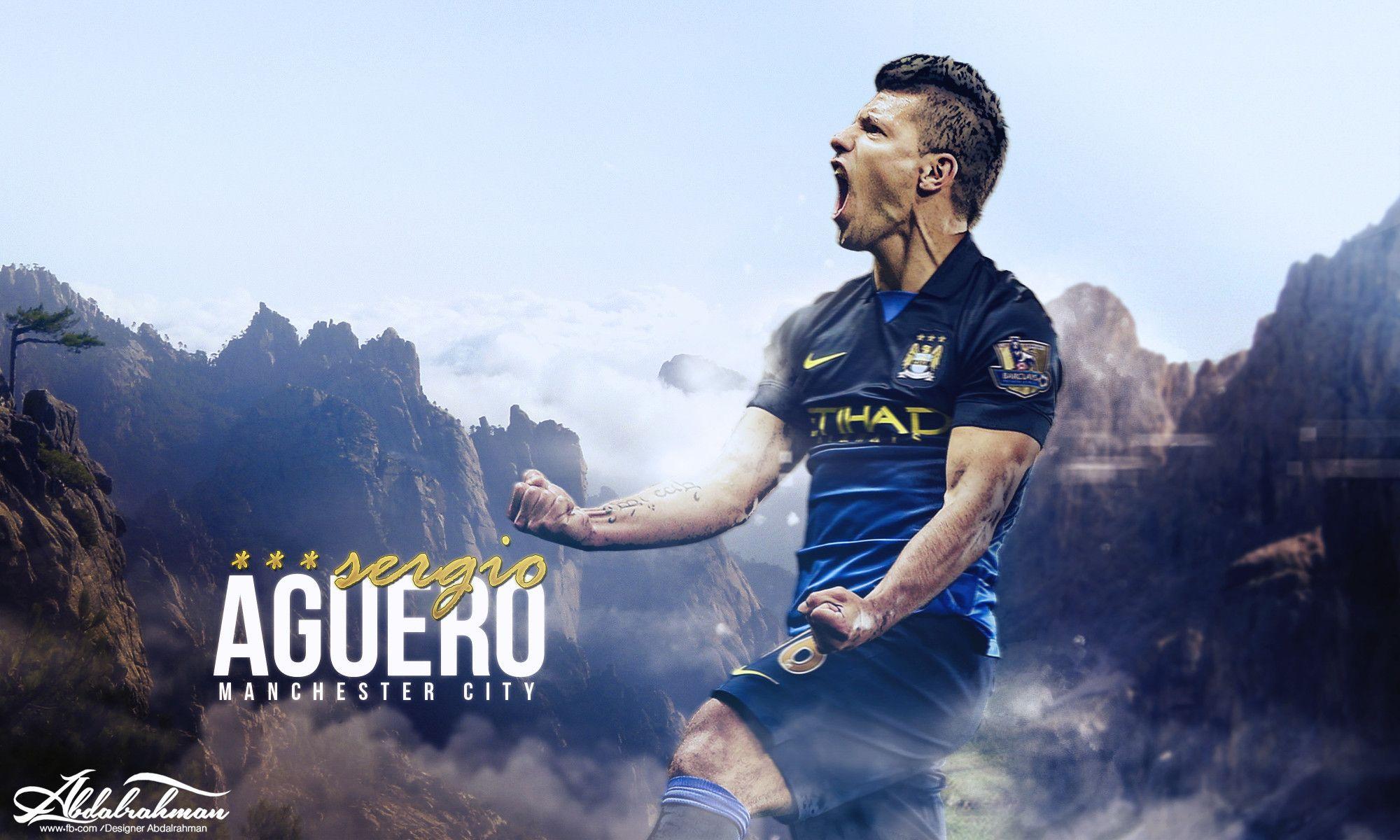 Sergio Aguero 2014 2015 Manchester City Star Desktop Wallpaper
