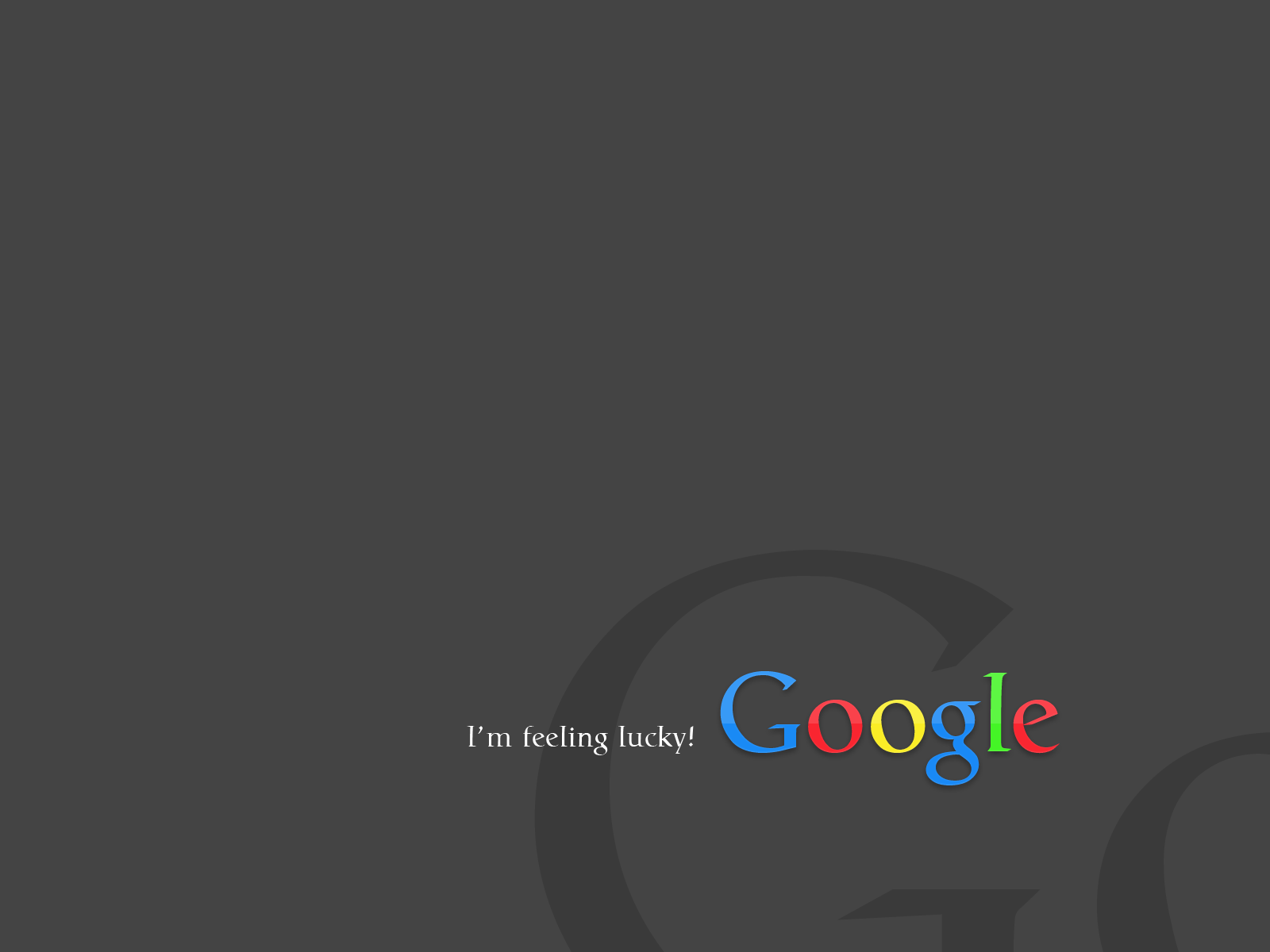 Feeling Lucky Google Image Desktop Wallpaper