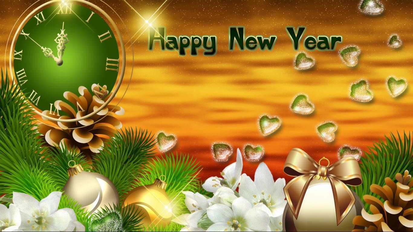 Happy New Years 1366x768 For 17 19 Inch Widescreen