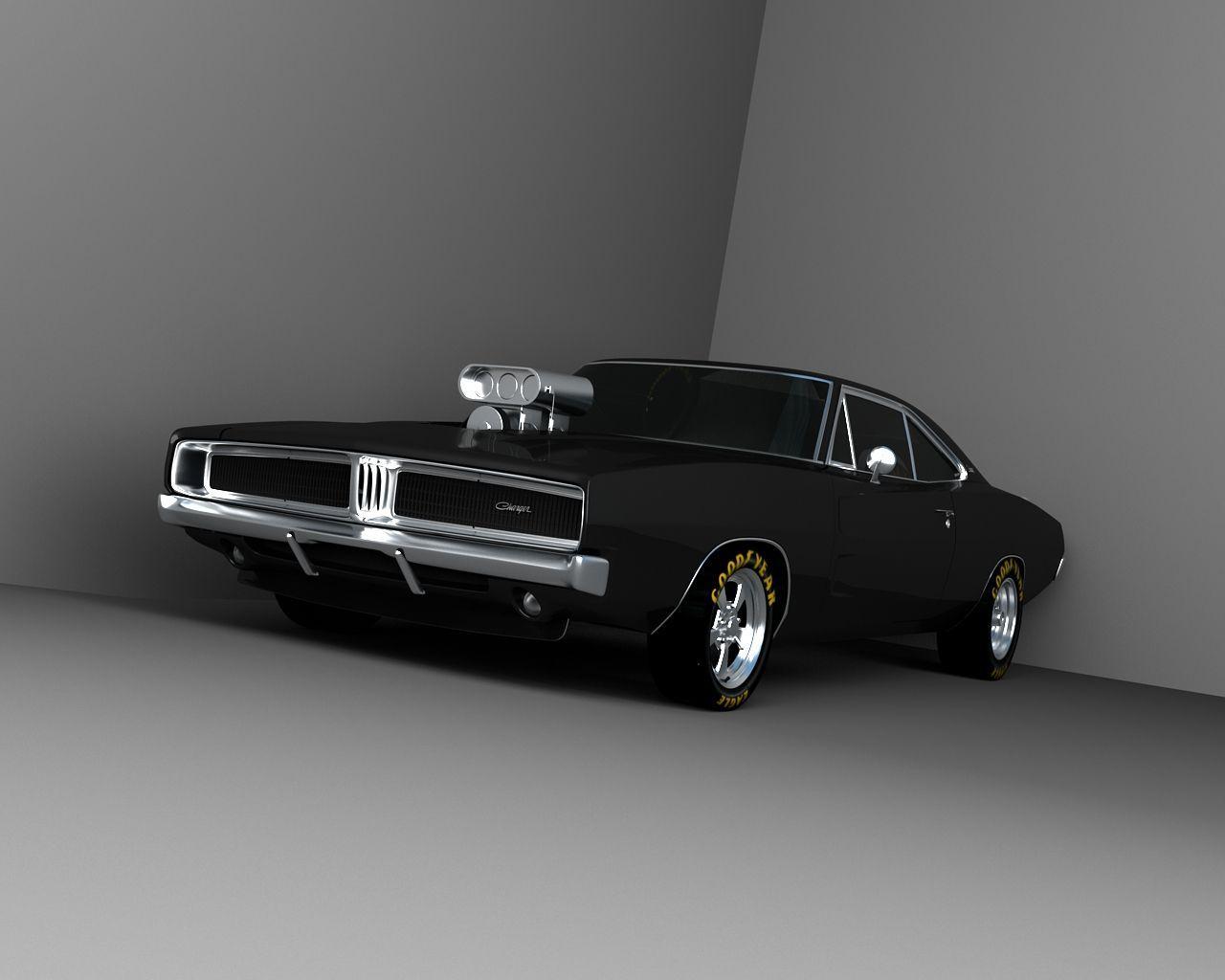 Vehicles For > Black Dodge Charger 1969 Wallpaper