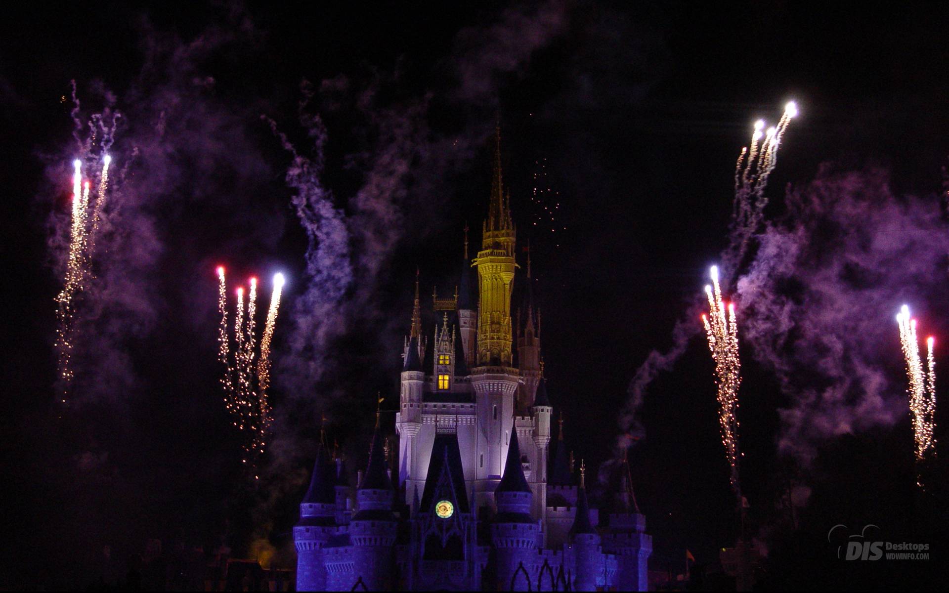 Disney Castle at Night Full HD Wallpaper
