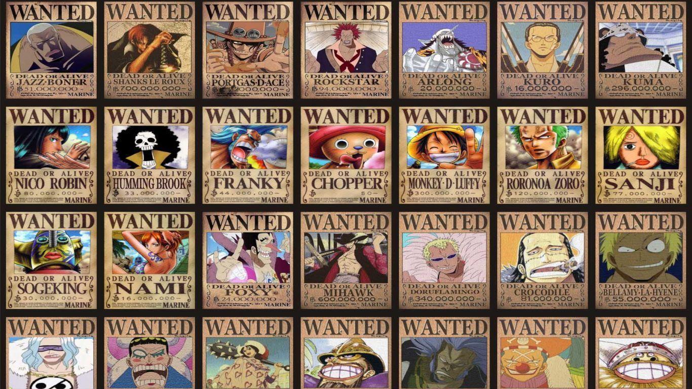 One Piece Free Wallpaper Wanted Resolution 1366x768PX Wallpaper