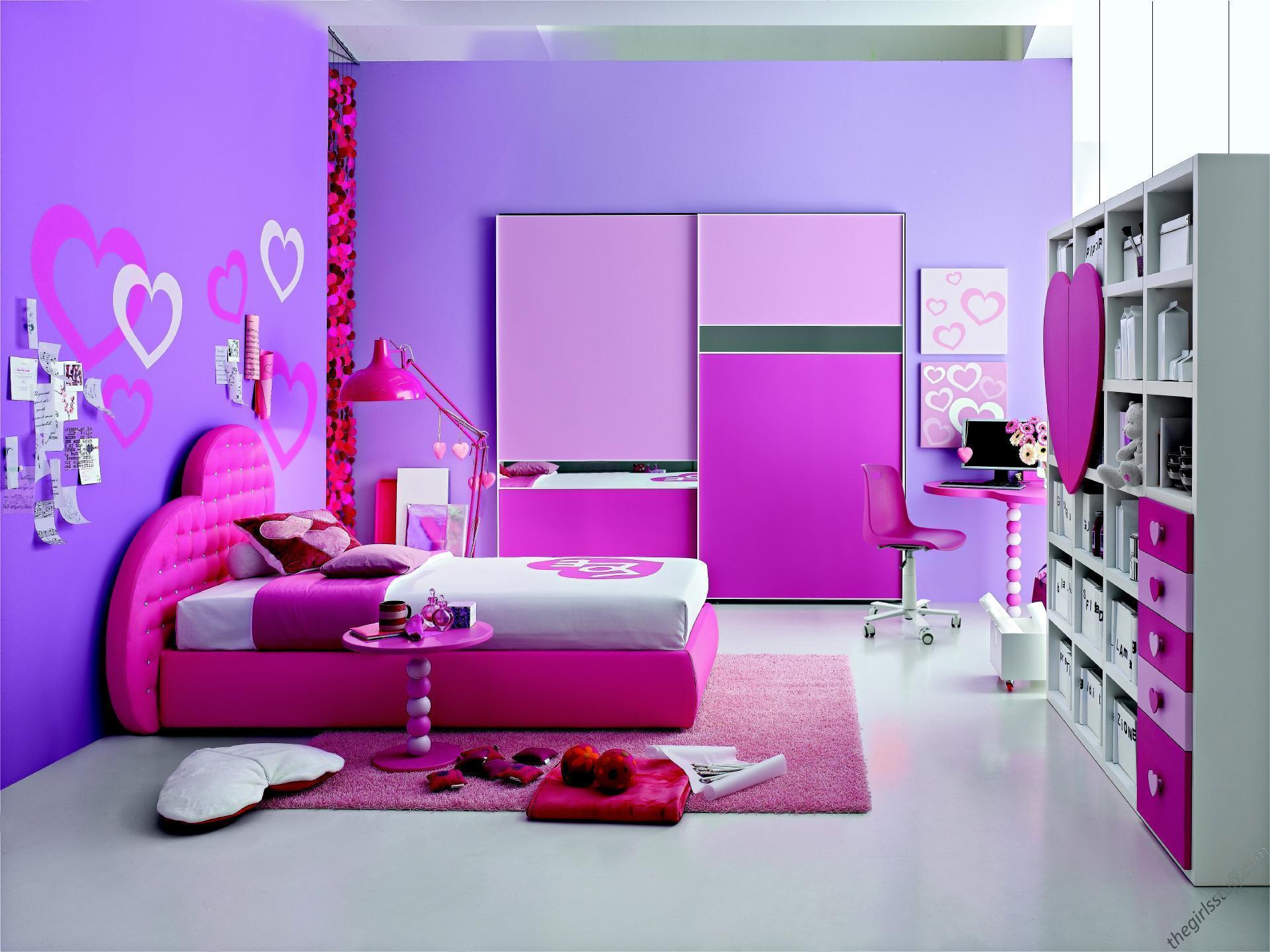 Bedroom. 9 Lovely Designs of Cool Teen Bedrooms: Purple Theme Of