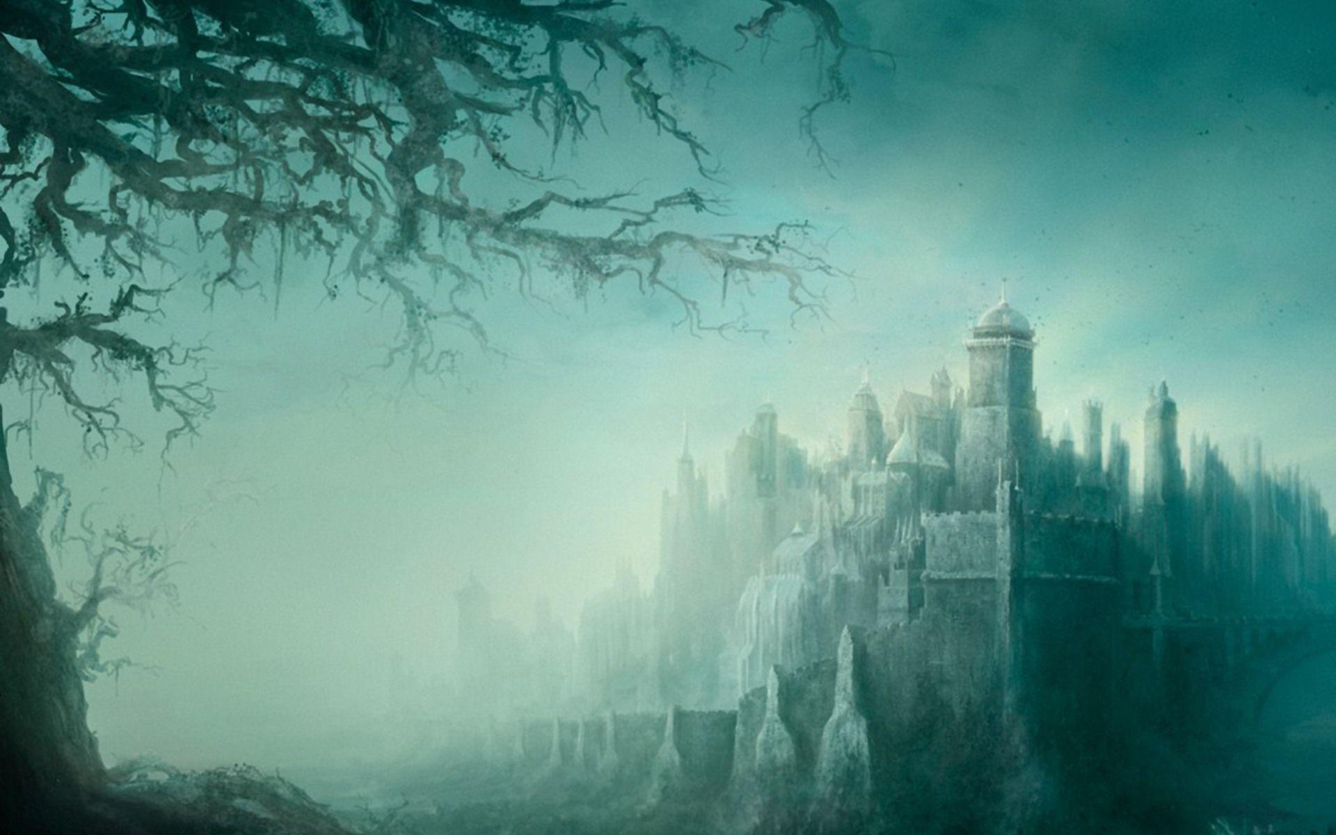 Dark Fantasy Fortress desktop wallpaper