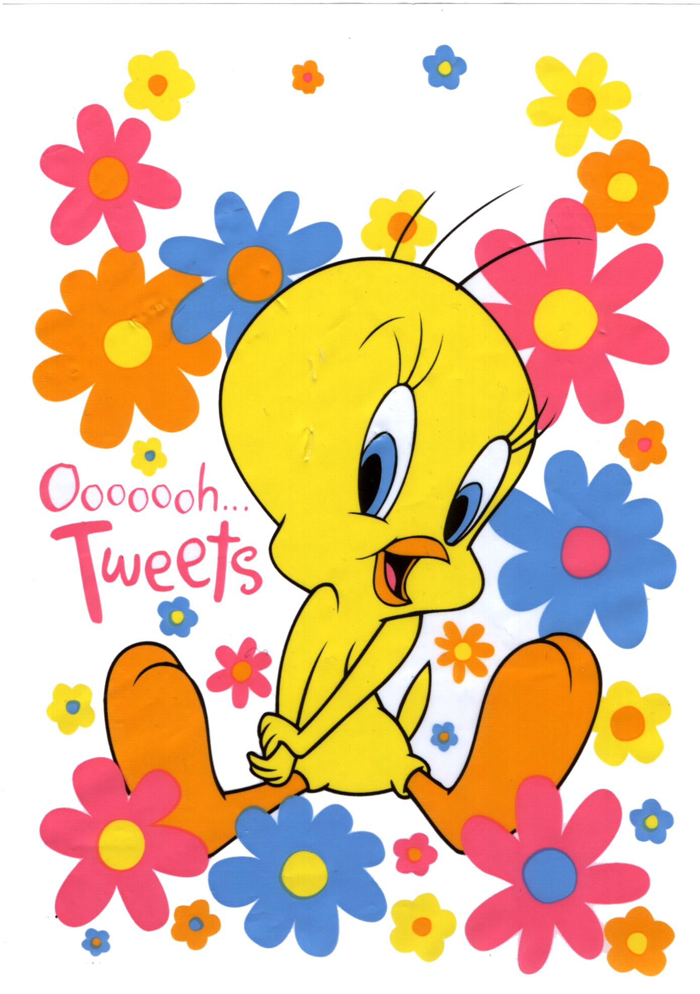 Baby Tweety Bird Cartoon. Drawing and Coloring for Kids