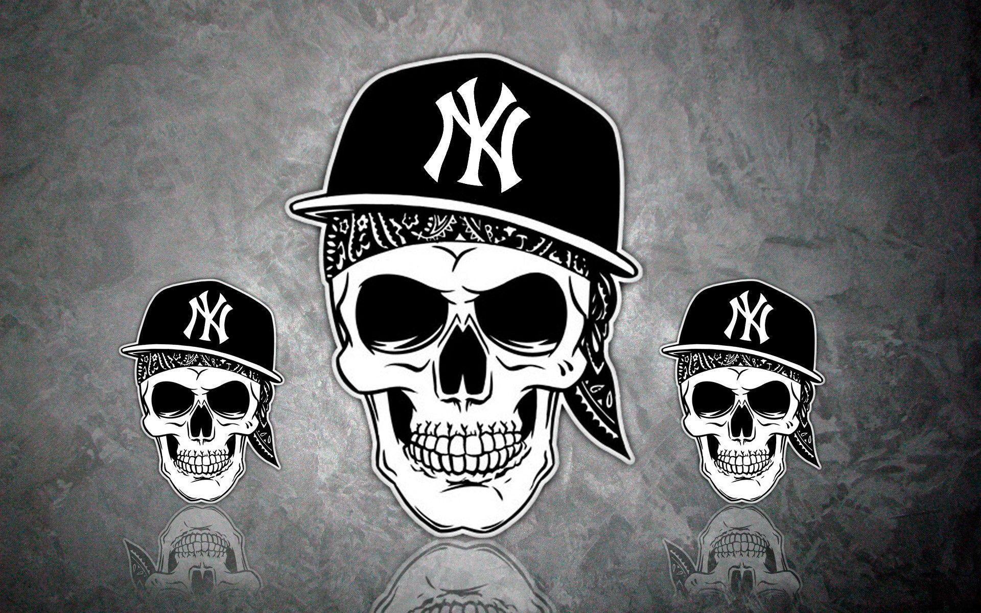 NY cap Skull Hip Hop skull la Coka Nostra rap dark wallpaper