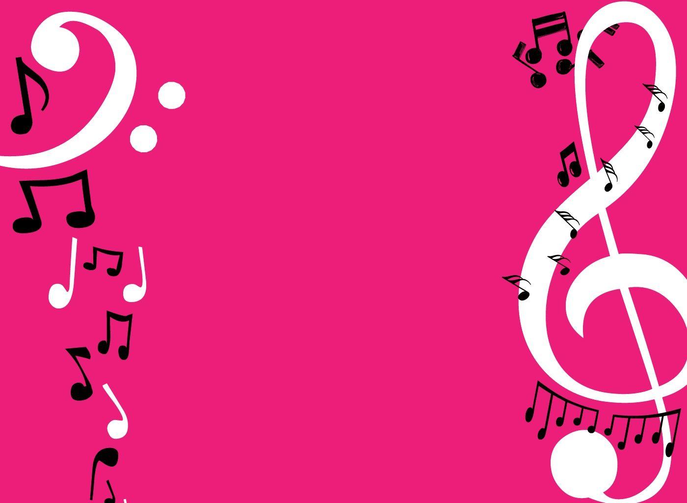 Pink Music Notes Background Background 1 HD Wallpaper