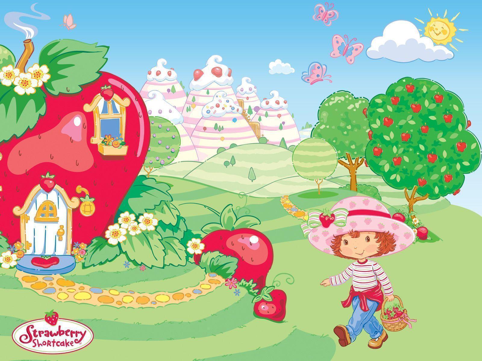 Wallpaper For > Baby Strawberry Shortcake Background