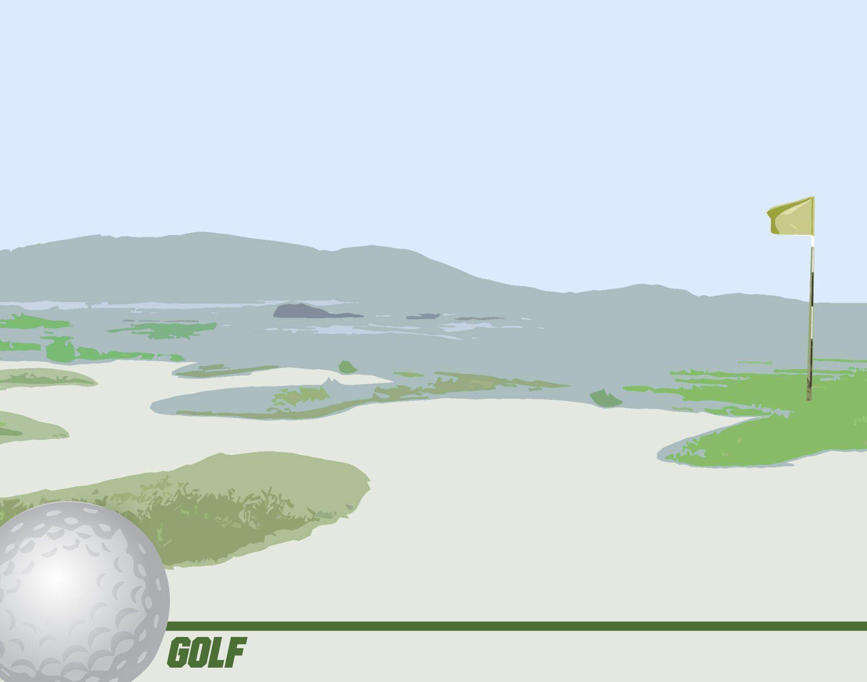 Sport of Golf Background for Powerpoint Presentations, Sport