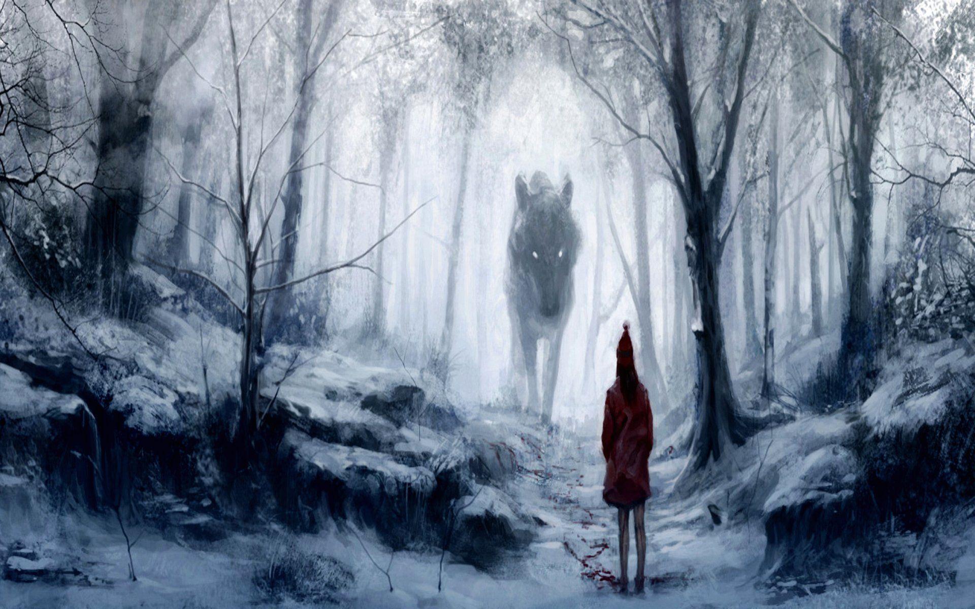 Wallpaper She And Wolf Fantasy x 1200 Fairy
