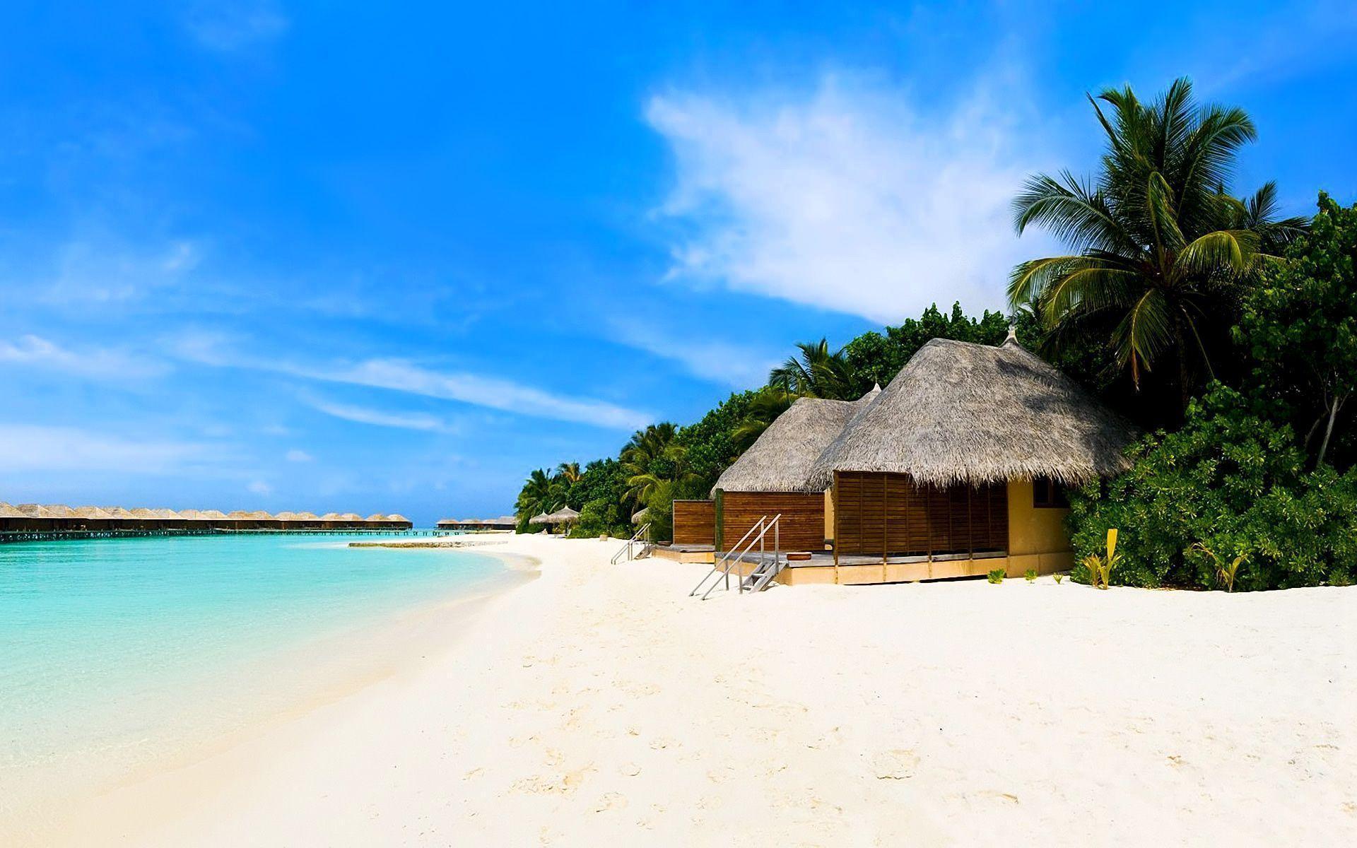 Tropical Beach Background. Download HD Wallpaper