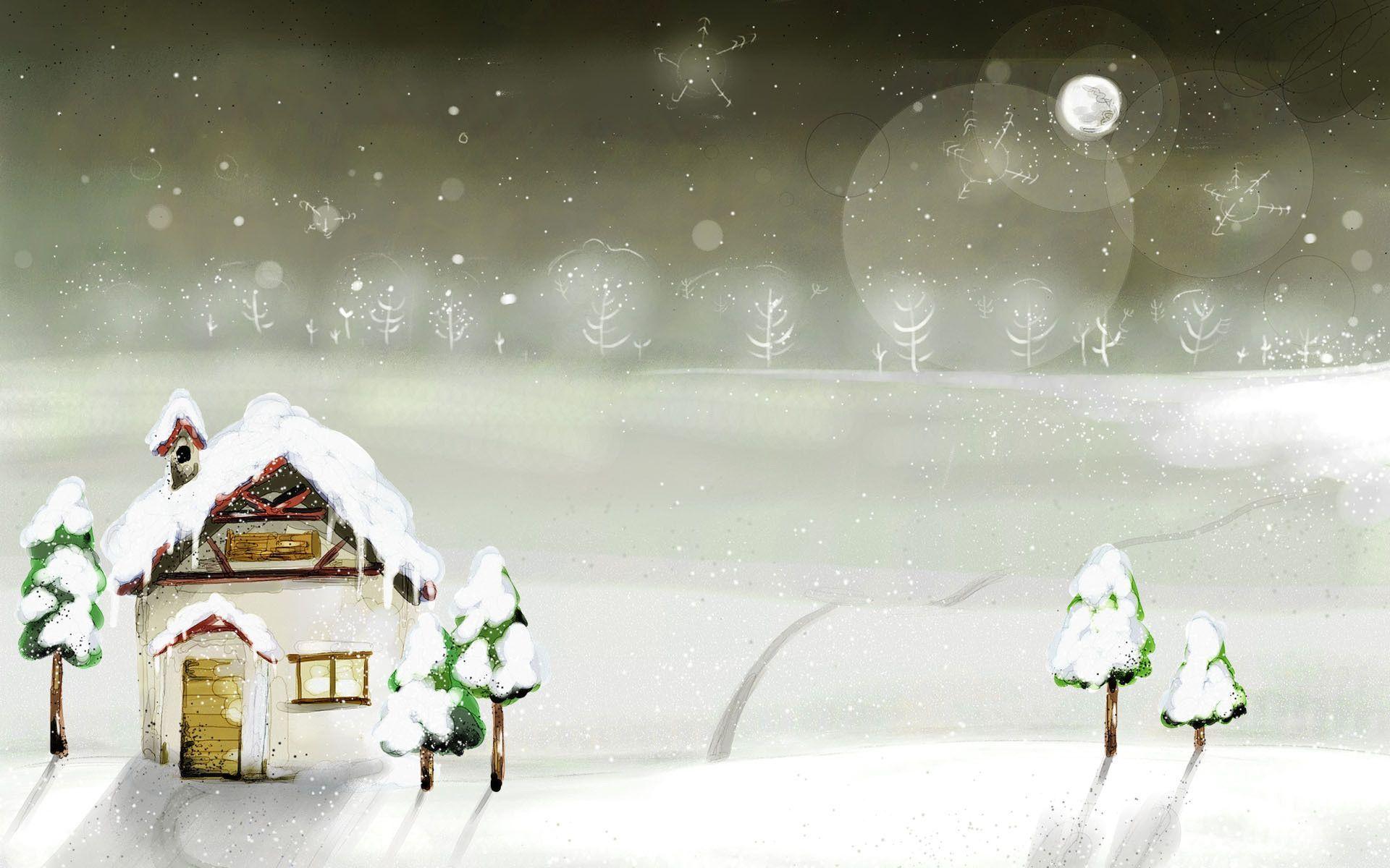 Winter Home Christmas Wallpaper