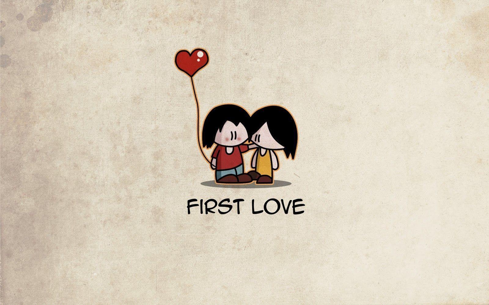 First Love Cartoon HD wallpaper