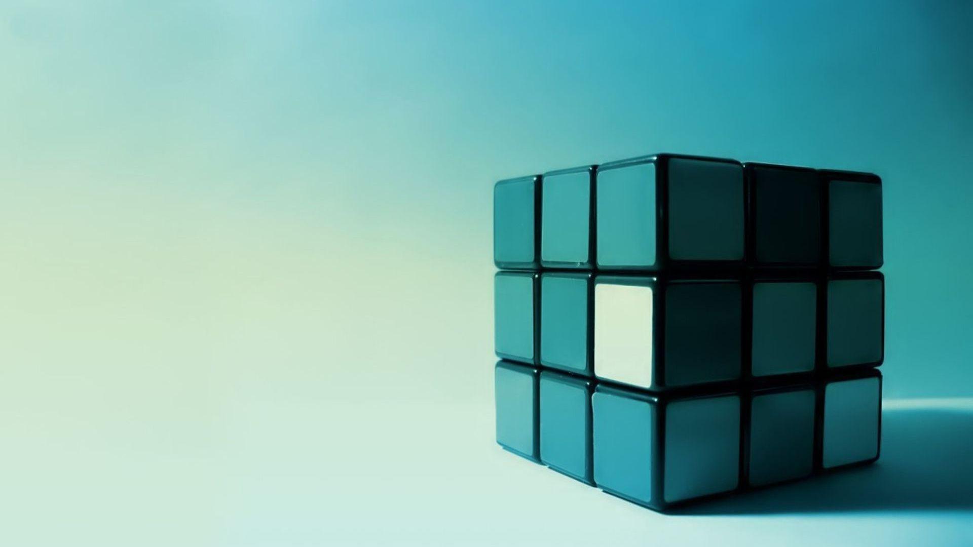Blue Rubiks Cube HD iPhone 4 Wallpaper Widescreen