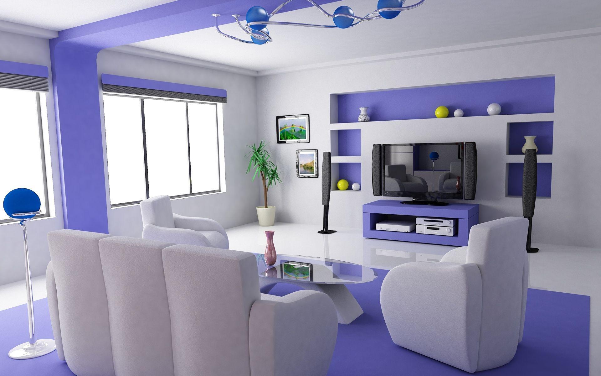 HD wallpaper for Home Interior Blue Theme. Free HD Wallpaper Desktop