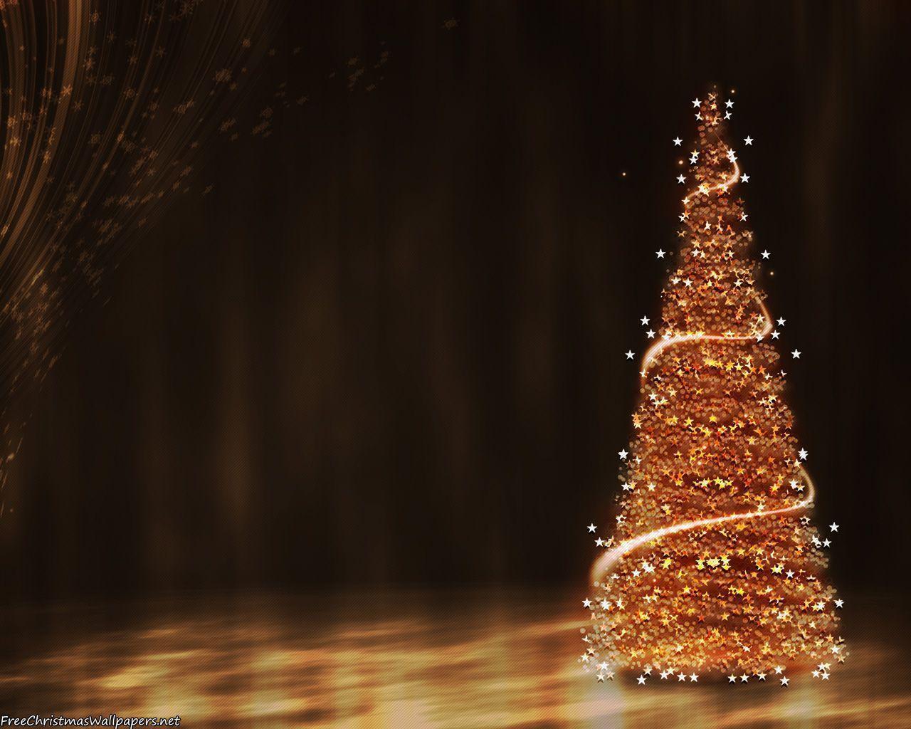 Gold Christmas Tree 1280 1024