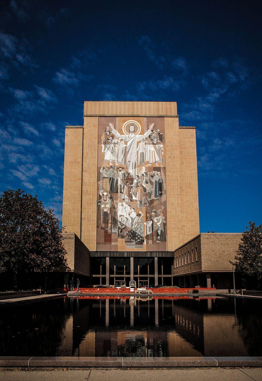 Hesburgh Library Touchdown Jesus Word Of Life Mural
