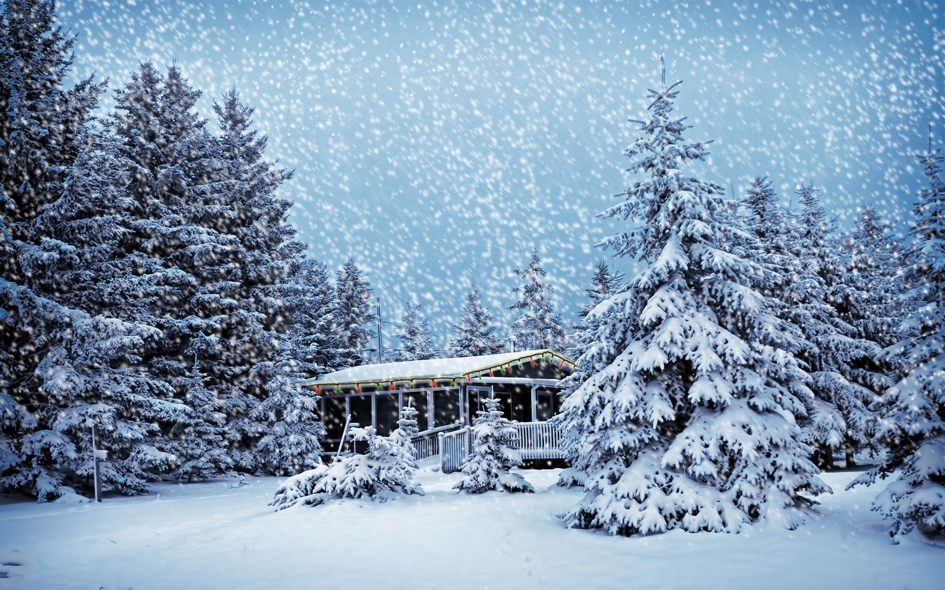 HD Christmas Snowstorm Wallpaper