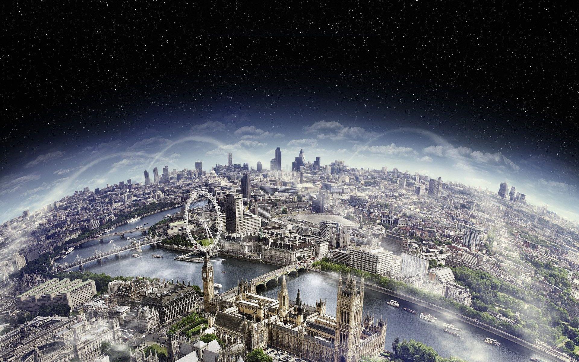 Daily Wallpaper: London Aerial View. I Like To Waste My Time