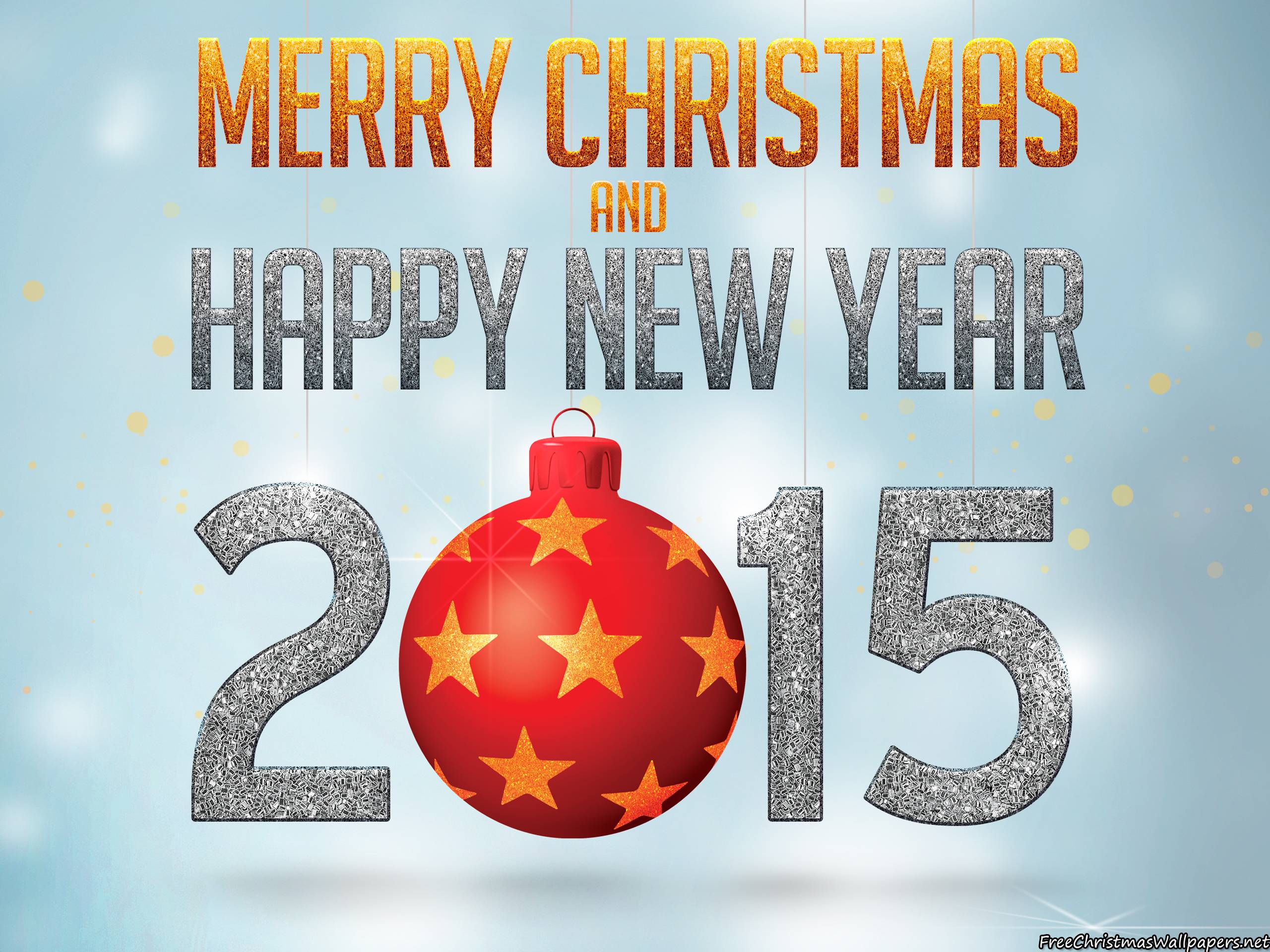 Merry Christmas and Happy New Year 2015 Wallpaper