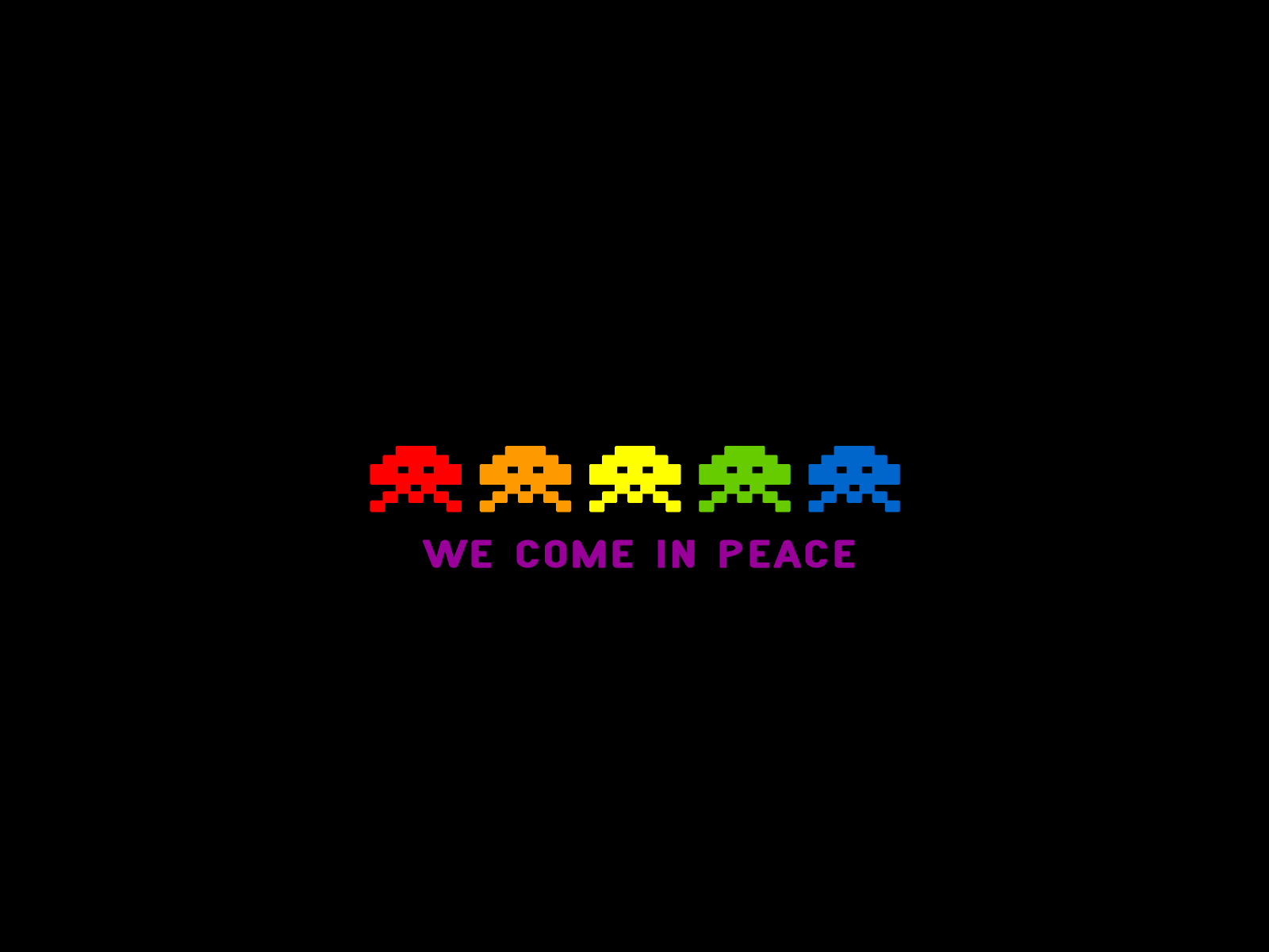 Space Invaders&; “We Come in Peace” Wallpaper