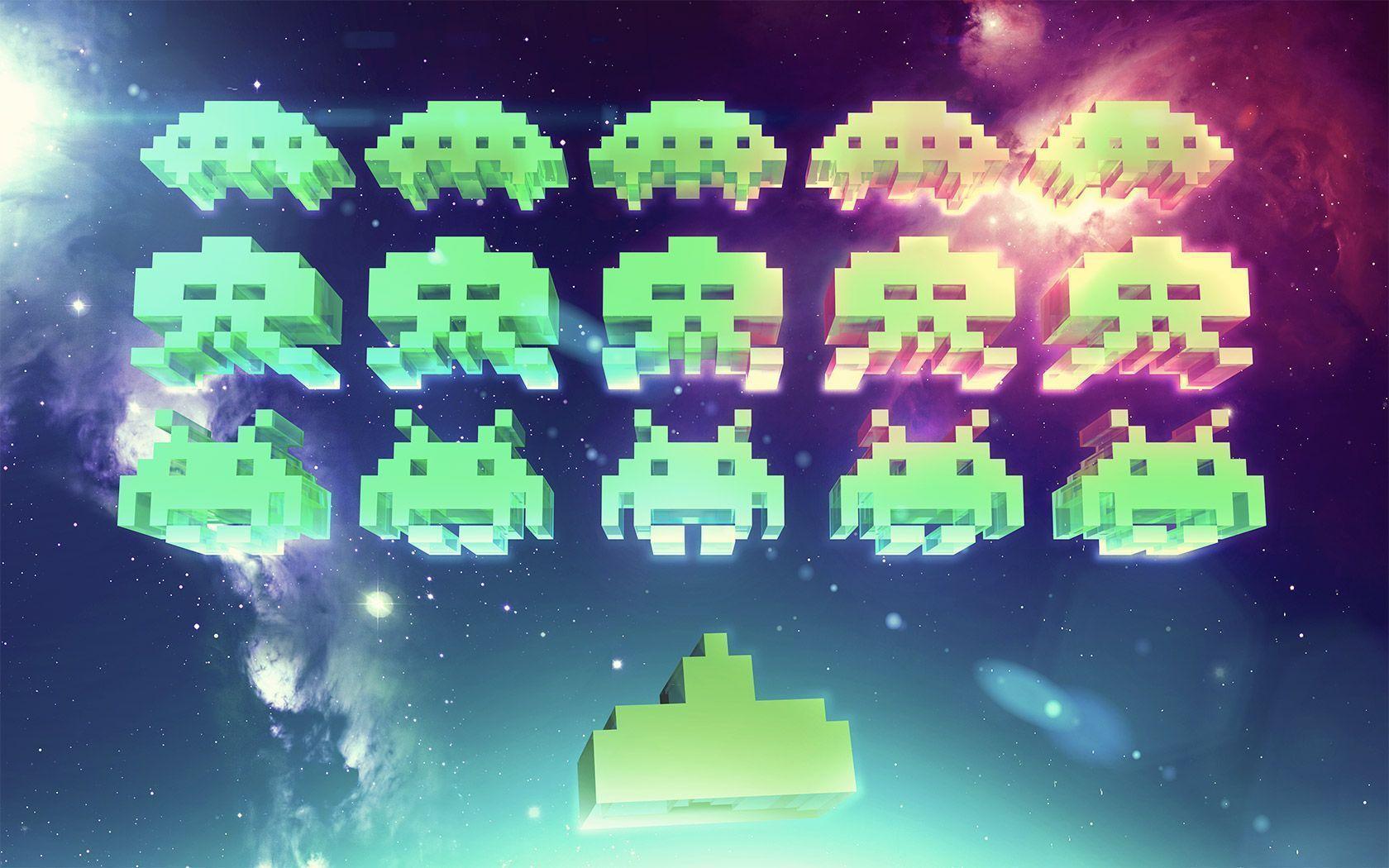 Hey R Gaming, Just Finished This Space Invaders Wallpaper. What Do