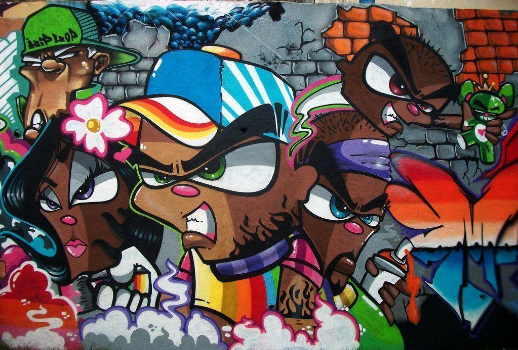 Hip Hop Graffiti Streetball. Part of Street Graffiti, Awesome Hip