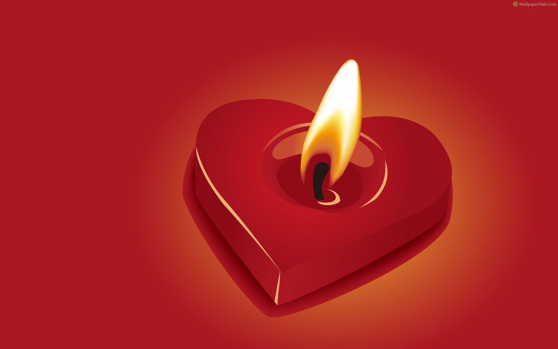 Heart candle wallpaper