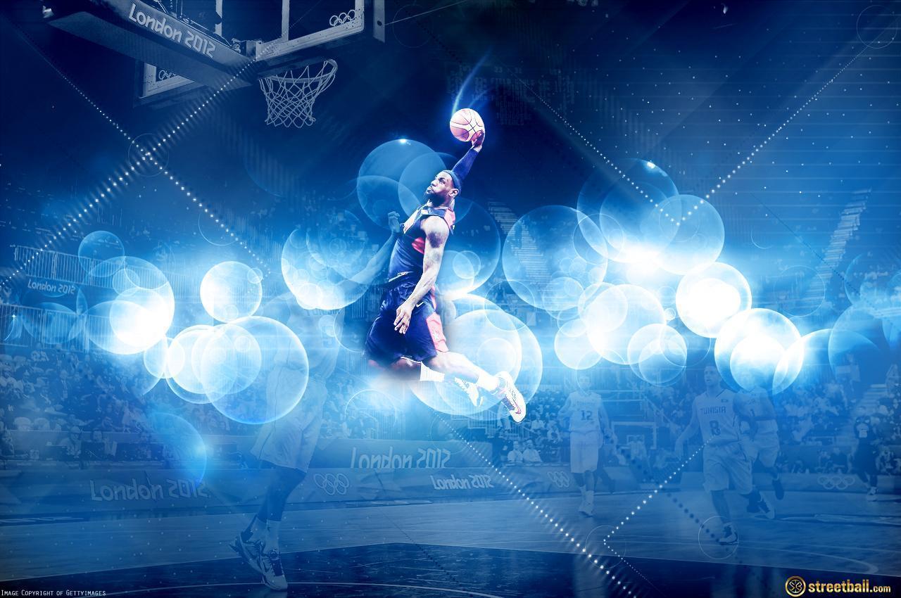Team USA Basketball LeBron James Dunk Olympic Wallpaper