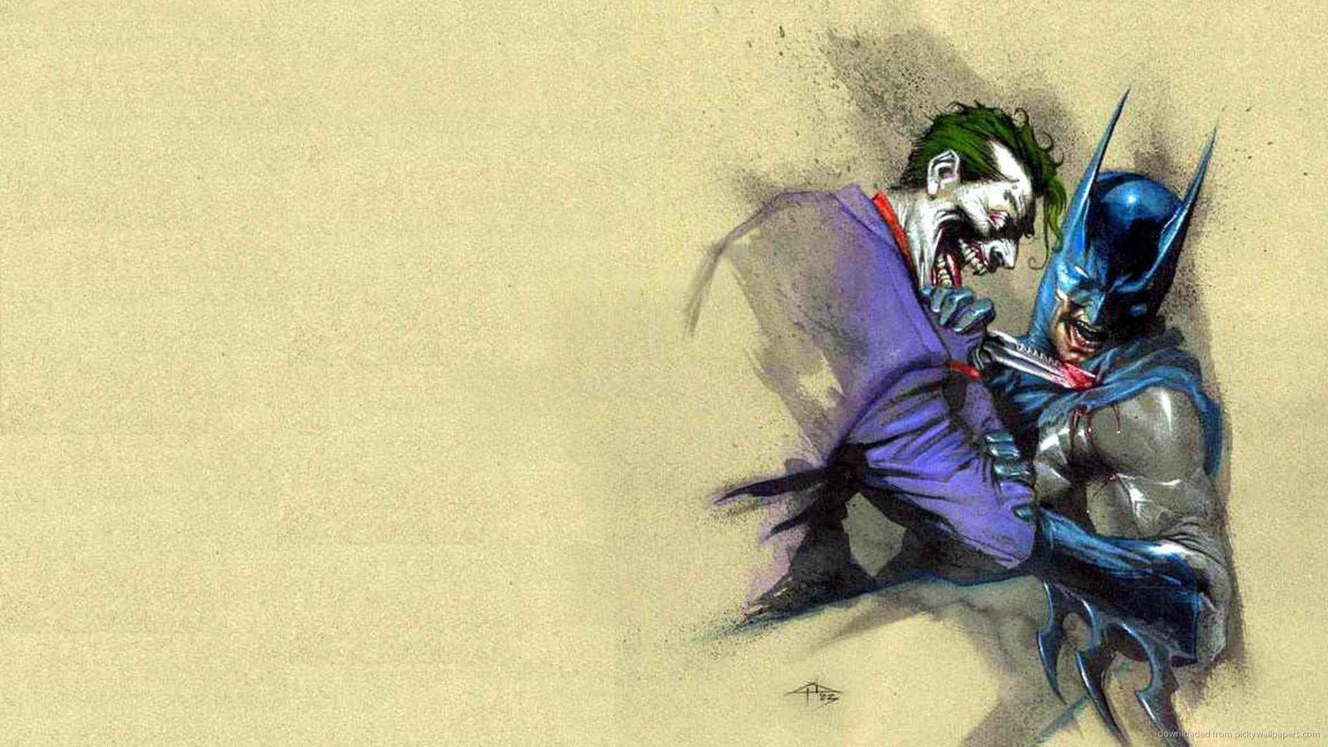Download 1920x1080 Joker Stabs Batman Wallpaper