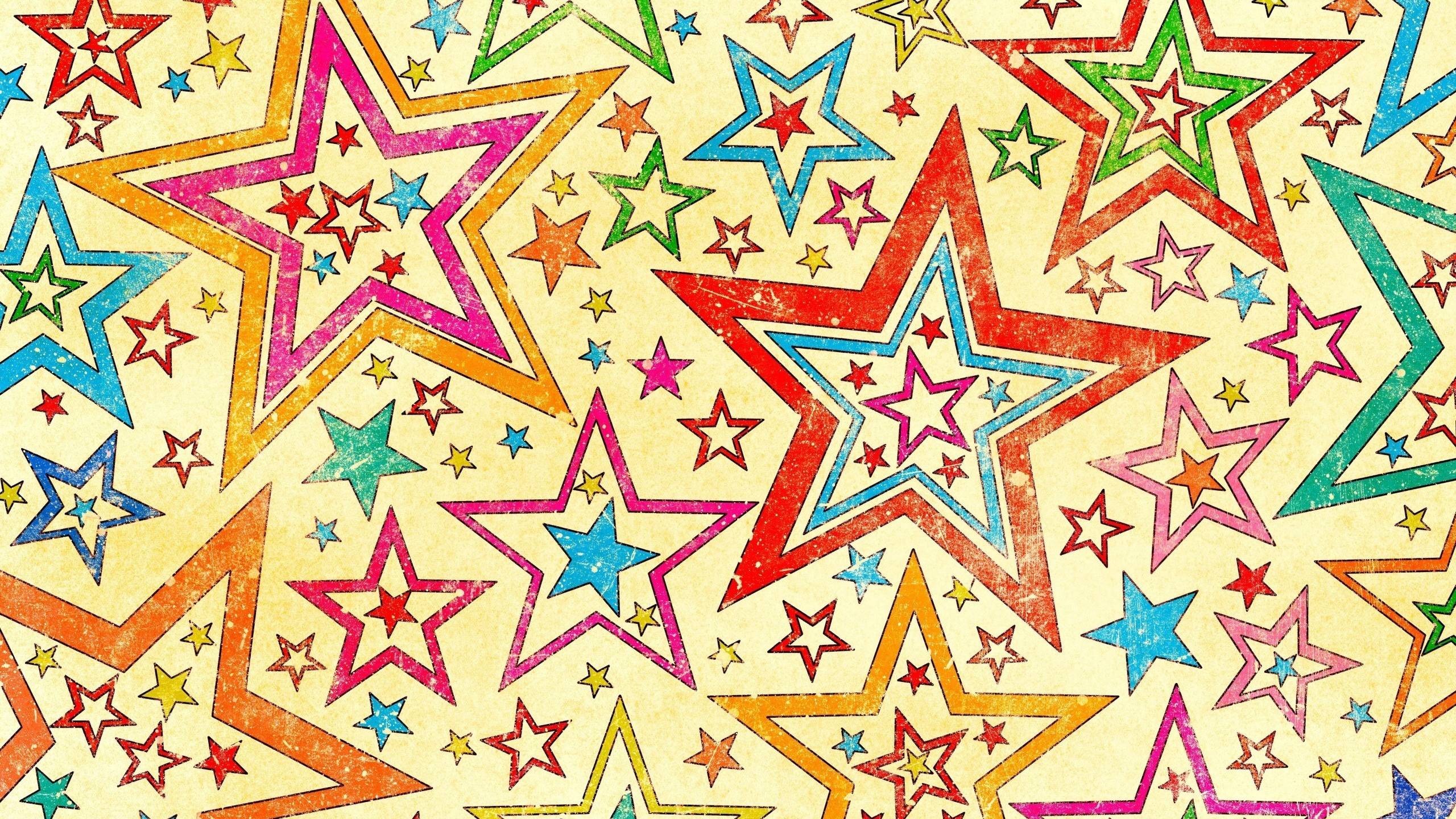 Wallpaper For > Colorful Stars Background