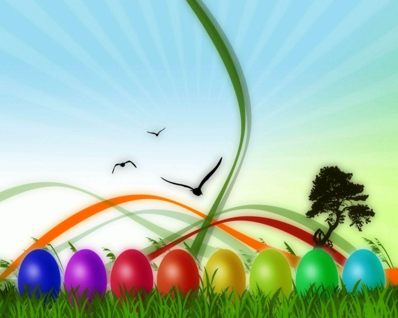 Flowers For > Easter Egg Background