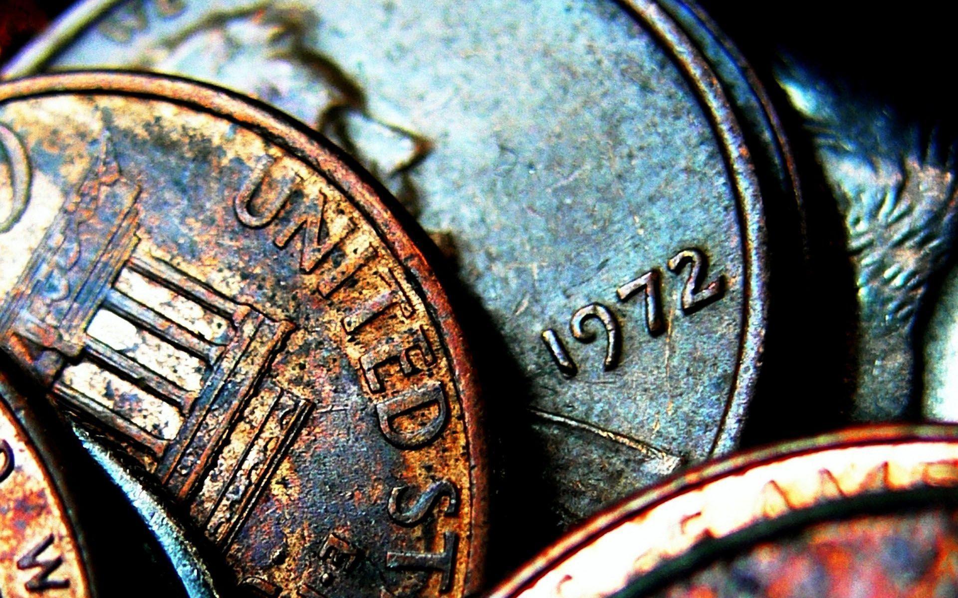 Old Rusty Dollar Coins Wallpaper 1920x1200
