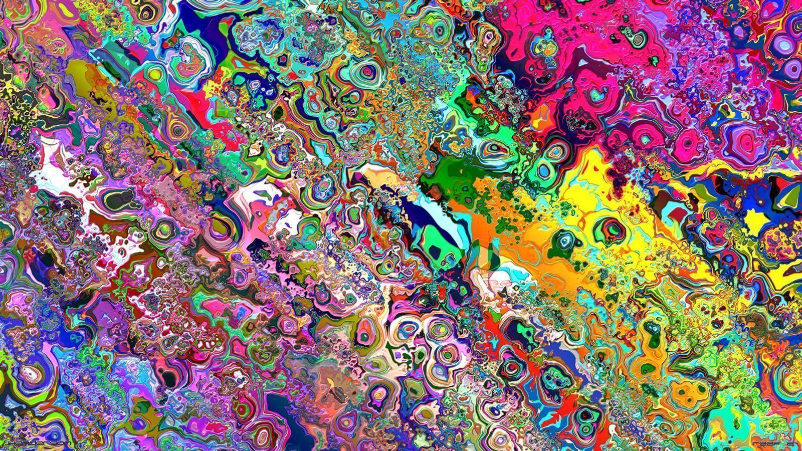 Trippy Colorful Wallpaper High Quality And 1600x900PX Trippy Cat