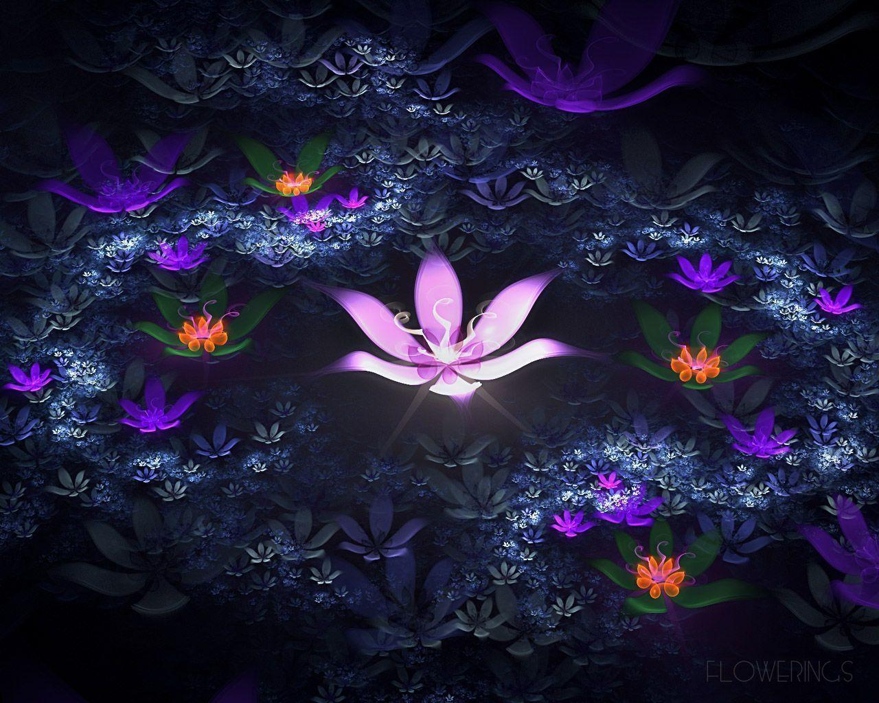 Flower Fantasy 3D Abstract Wallpaper
