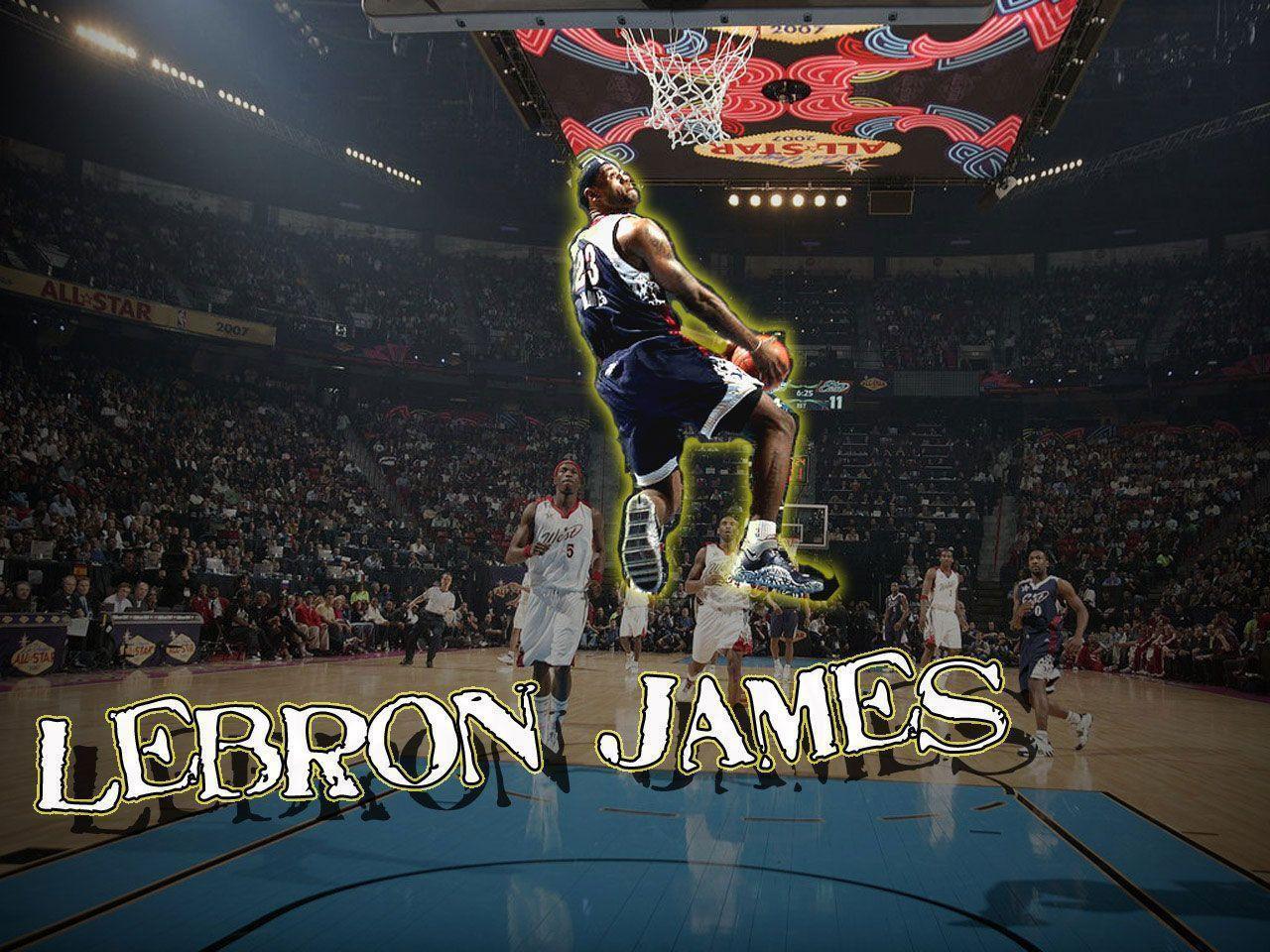 Basketball Wallpaper. Lebron James Dunk Wallpaper