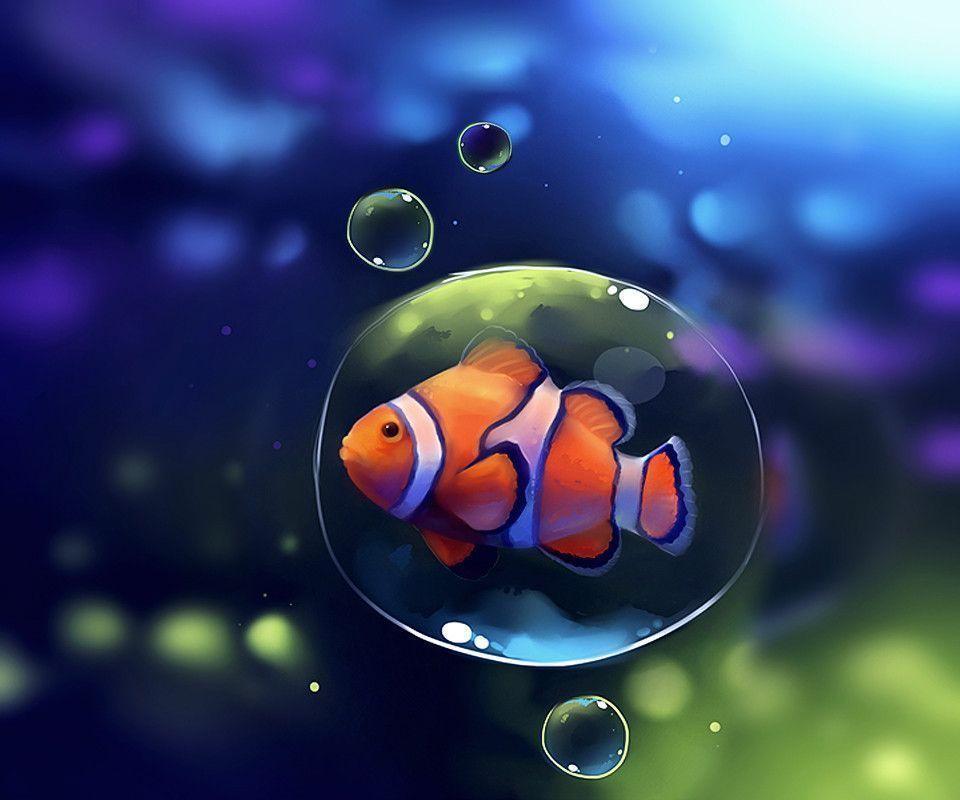 Clown Fish cartoons wallpaper for Samsung Galaxy S3 i9300 16GB