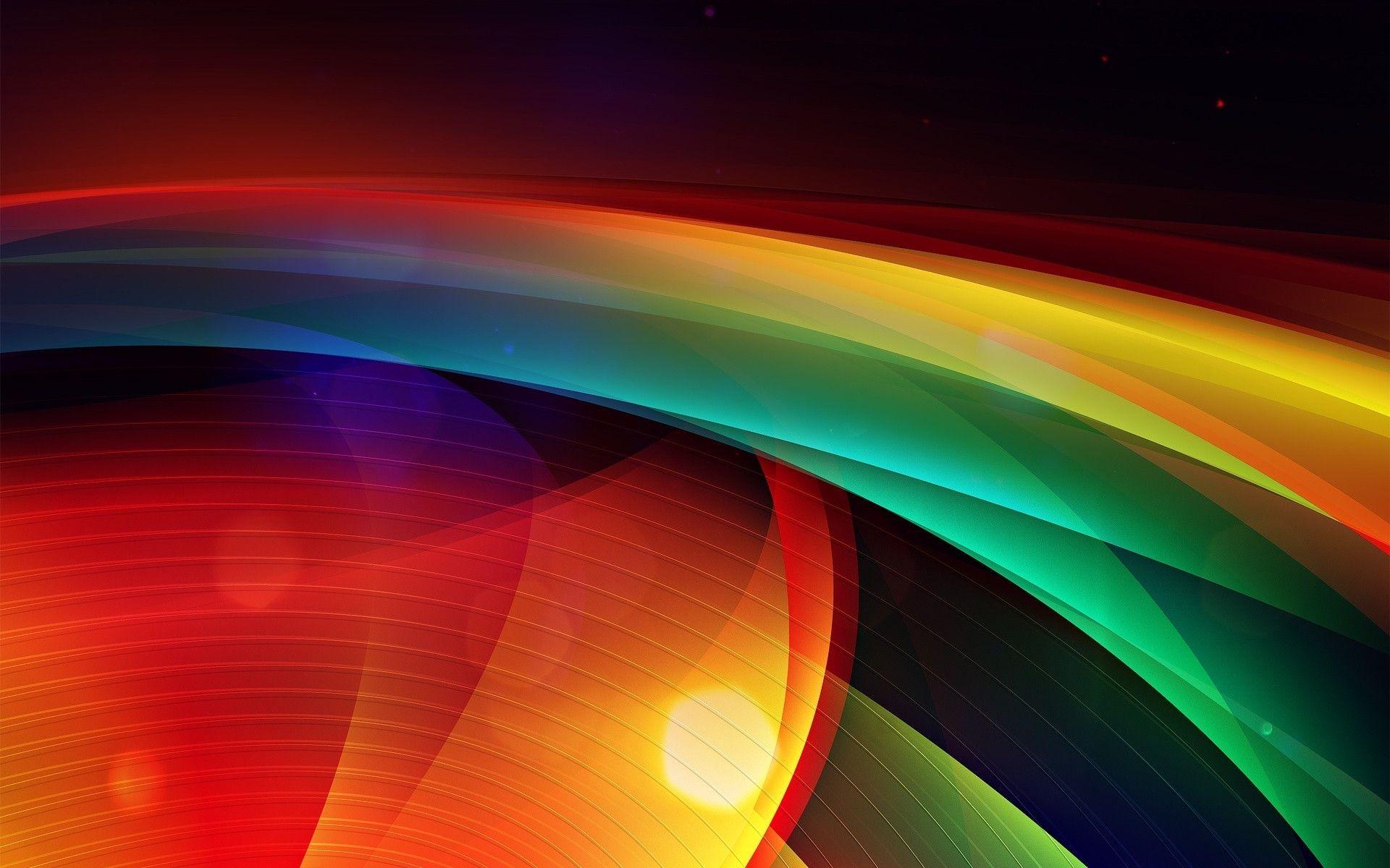 Colored Waves Abstract Background Free and Wallpaper