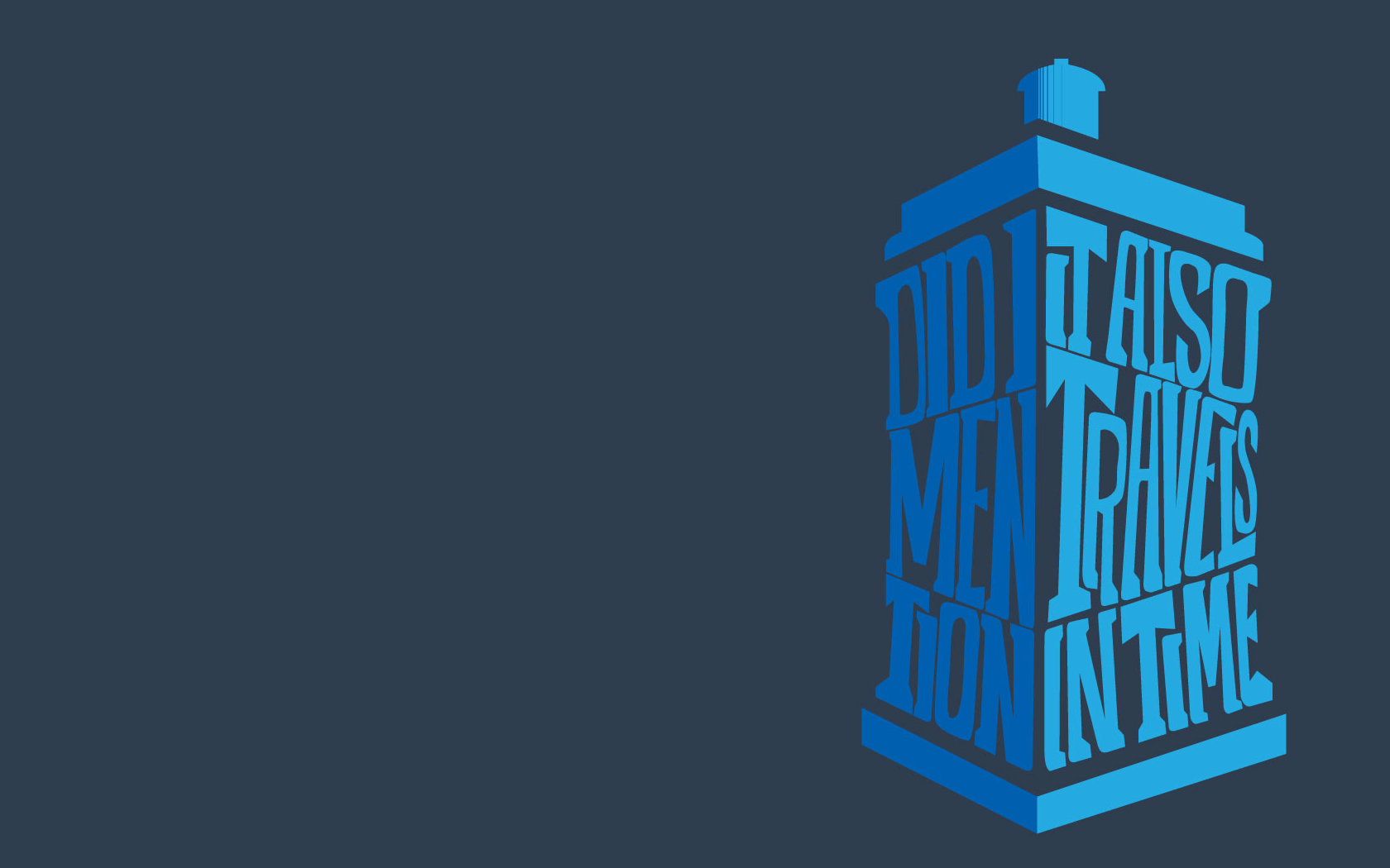 Tardis Typography Time Travel Doctor Who 1680x1050 Hd