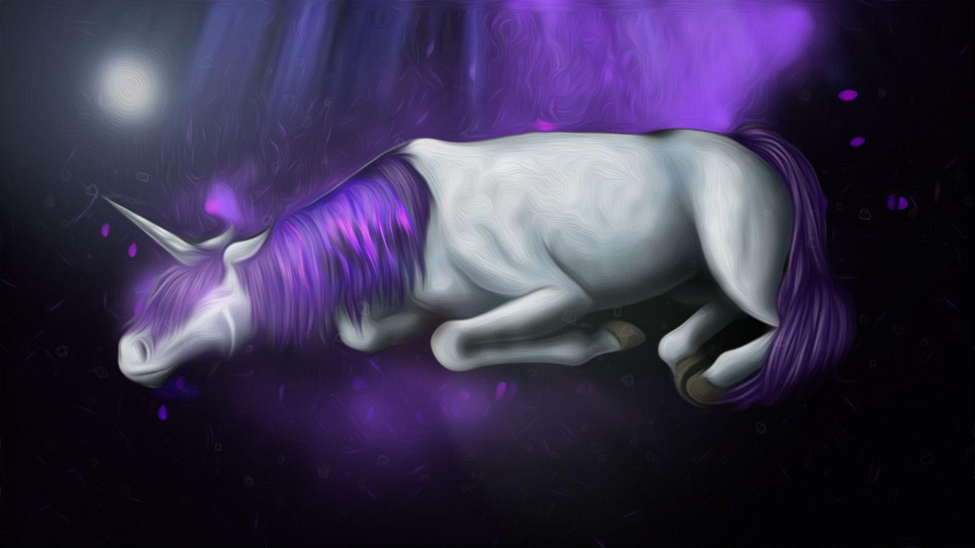 Sleeping unicorn Wallpaper #