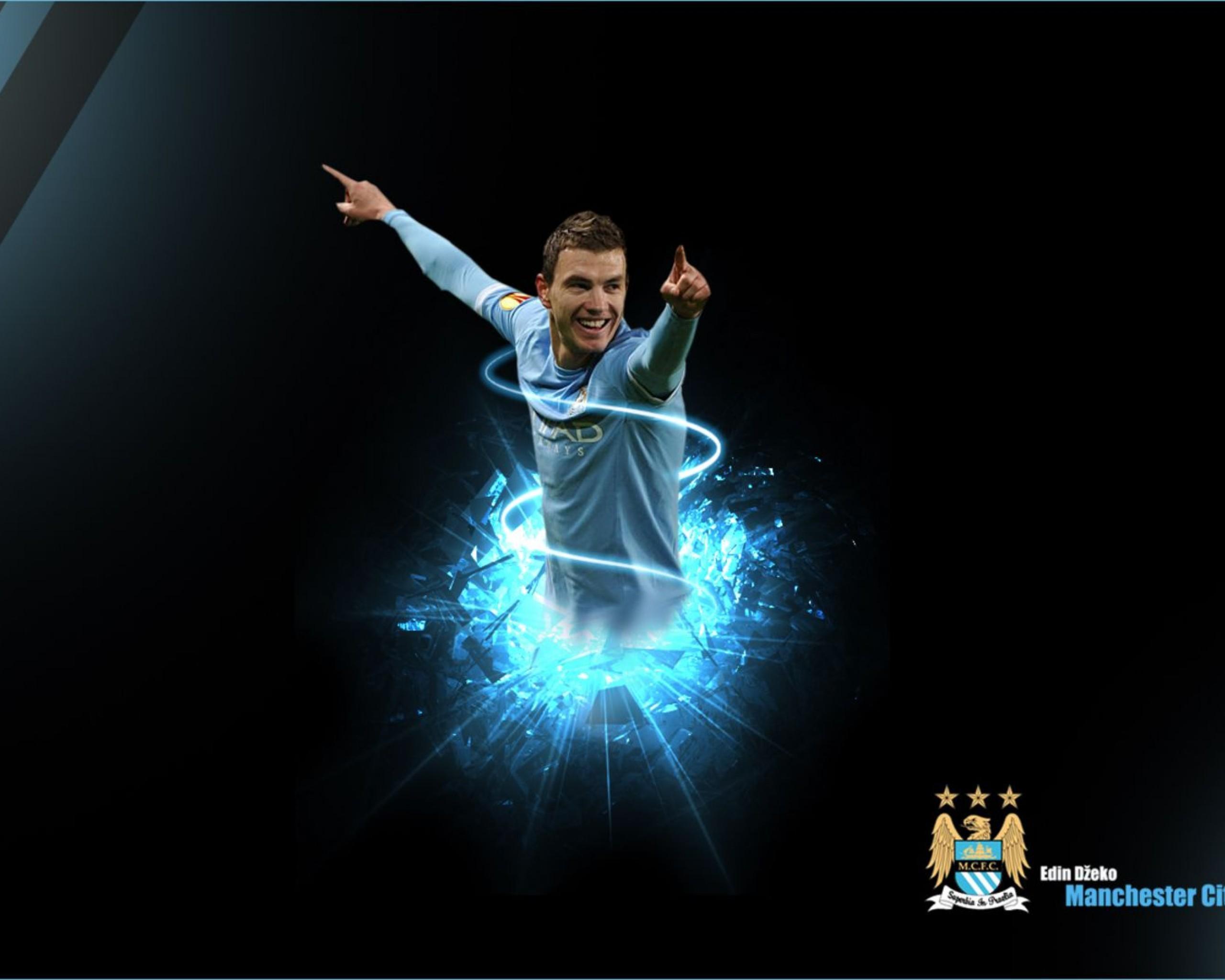 Edin Dzeko Manchester City 2014 desktop image for download