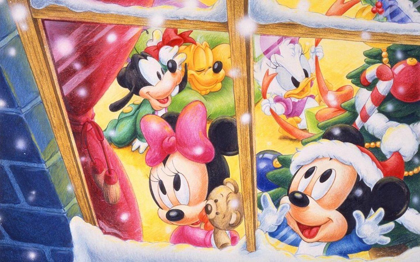 Mickey Mouse At Christmas Wallpaper High Definition Wallpaper