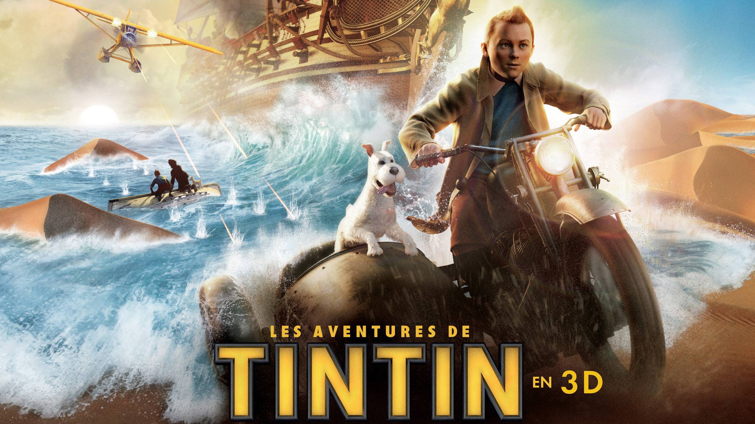 Tintin in French Wallpaper