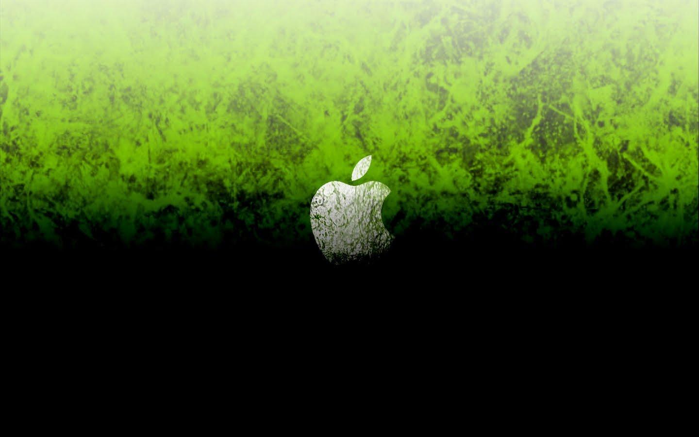 Black and Green Apple mac wallpaper HD