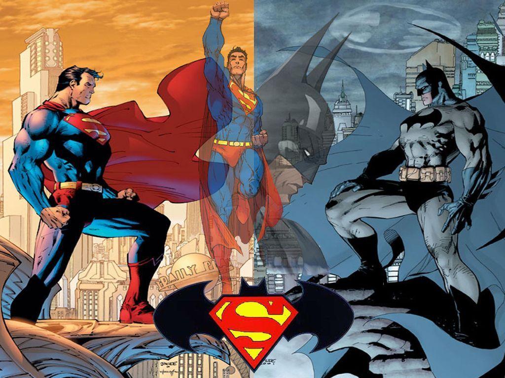 Wallpaper For > Superman Batman Wallpaper