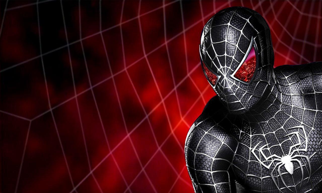 Wallpaper For > Black Spiderman Wallpaper 3D